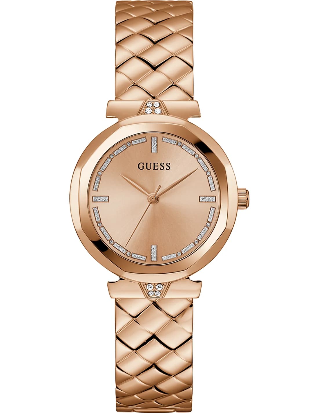 Garde-temps Guess GW0613L3 pour femme, cadran rose, bracelet acier