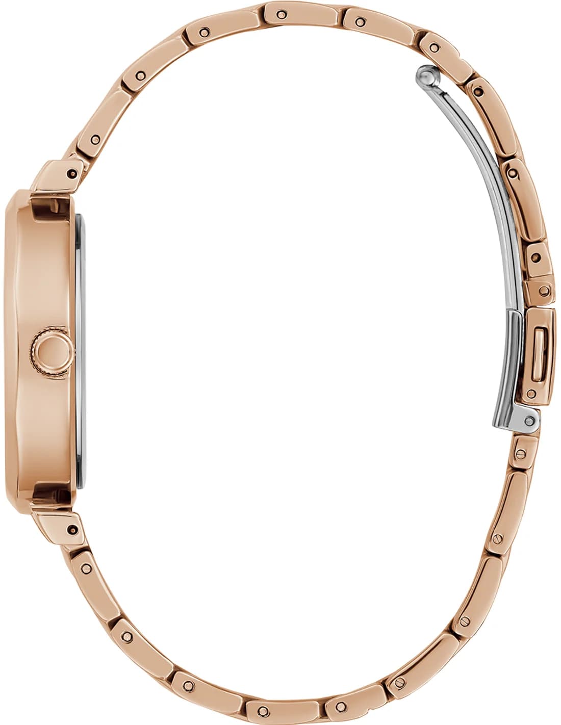 Zoom sur le cadran or rose du Guess GW0613L3