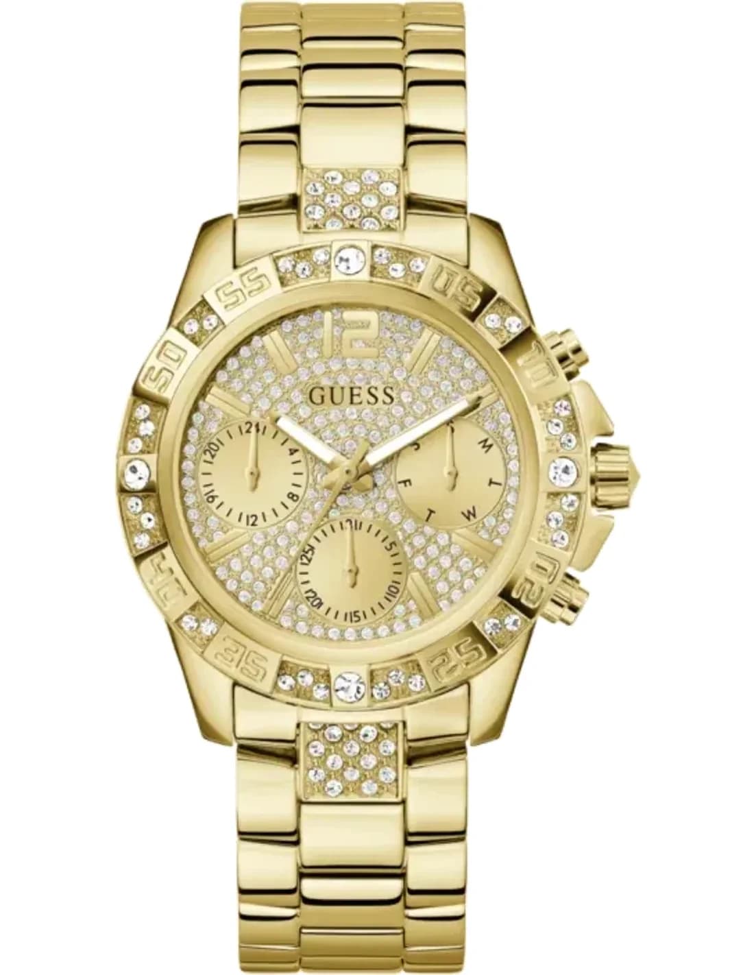 Montre Femme Guess Majesty GW0771L2 en Acier Doré avec Cristaux