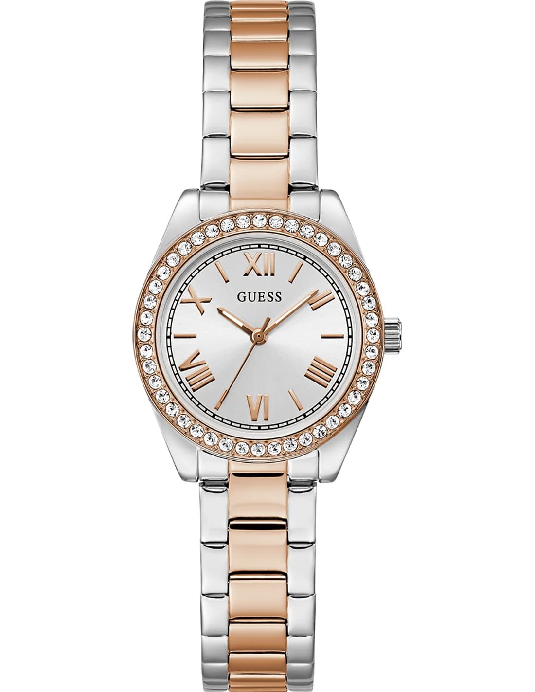 Montre Femme Guess Mini Luna GW0841L3 cadran argenté bracelet acier