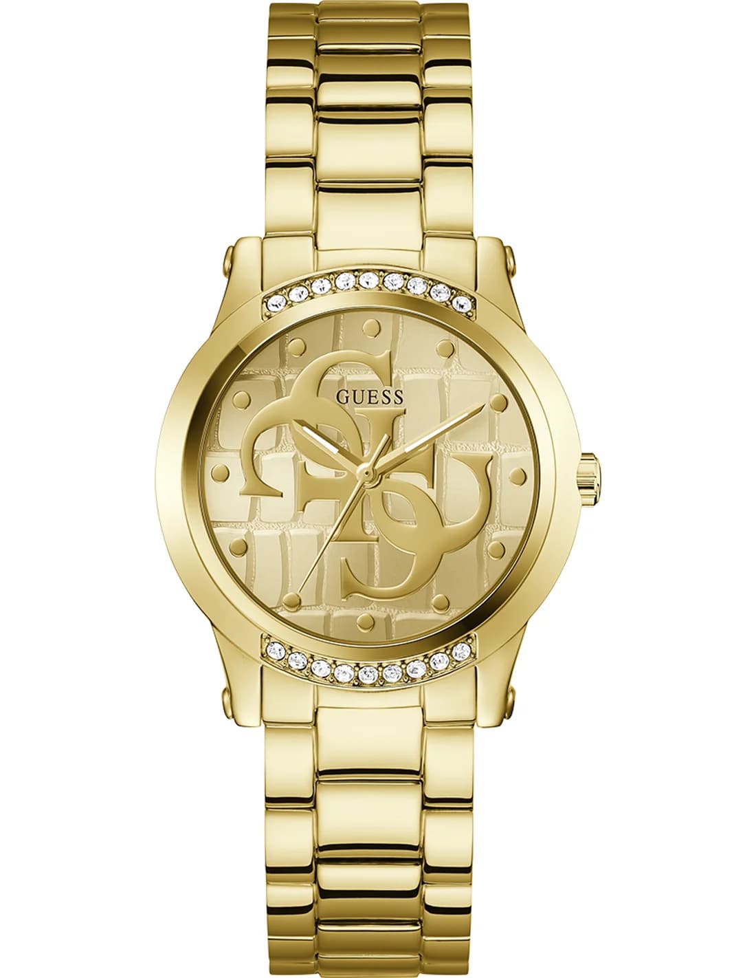 Garde-temps Guess GW0861L2 pour femme, cadran doré et bracelet acier