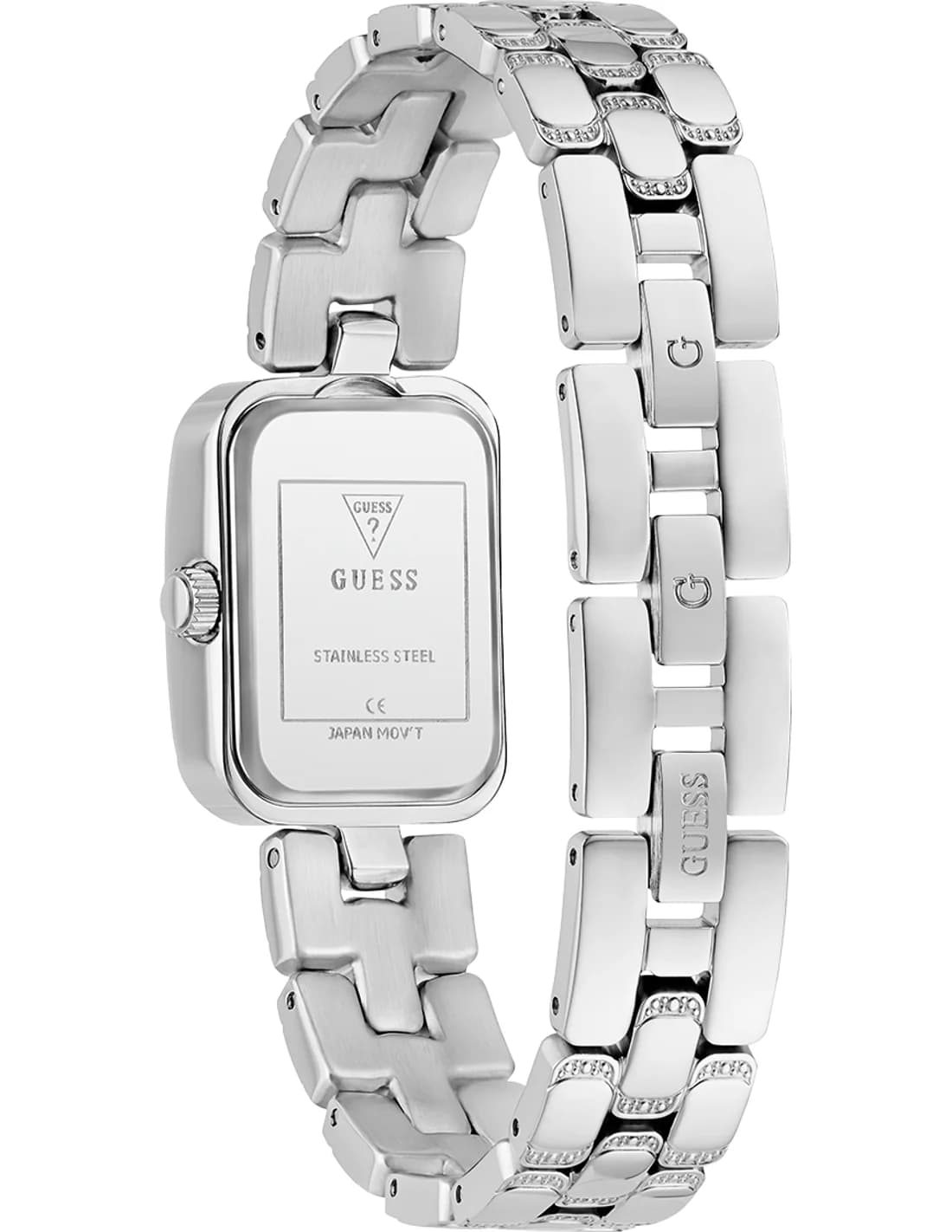 Zoom sur le cadran argent du Guess GW0865L1