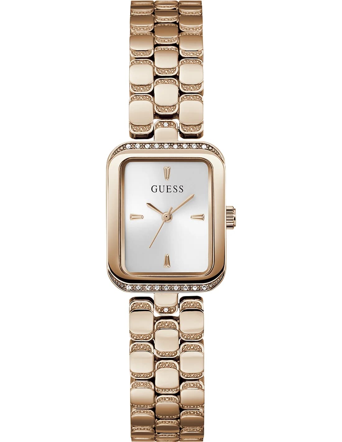 Garde-temps Guess GW0865L3 pour femme, cadran argenté brillant, acier