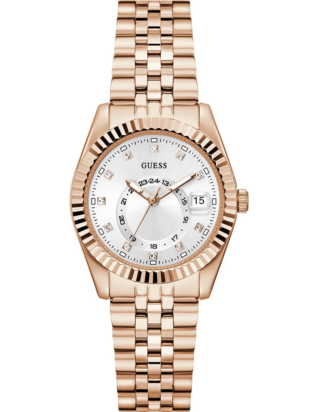Montre Femme Guess Jada GW0936L4 cadran blanc bracelet acier