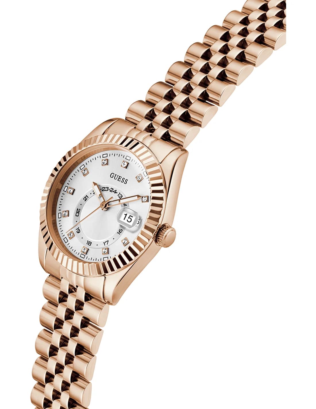 Le garde-temps Guess GW0936L4 vu de profil