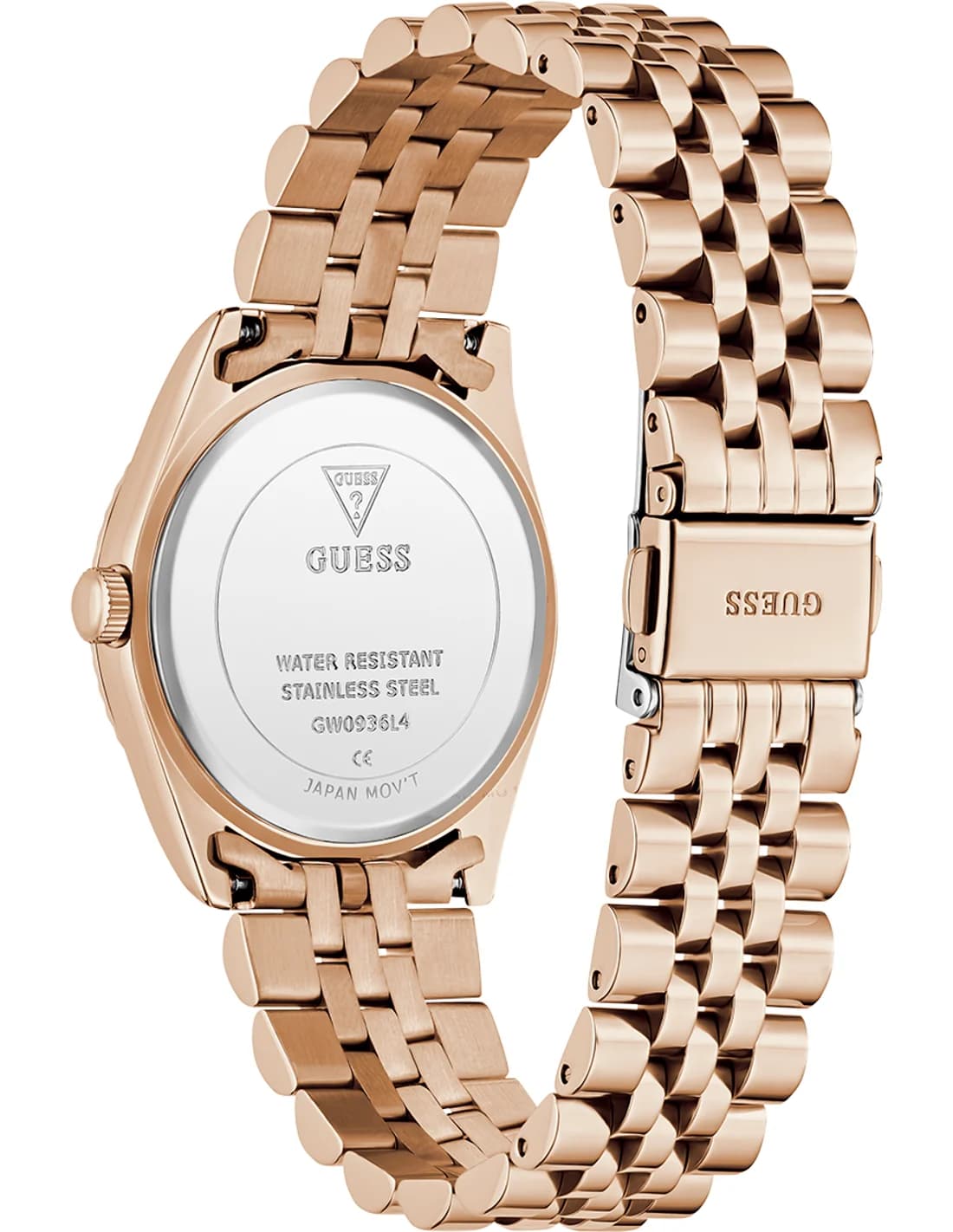 Zoom sur le cadran blanc du Guess GW0936L4