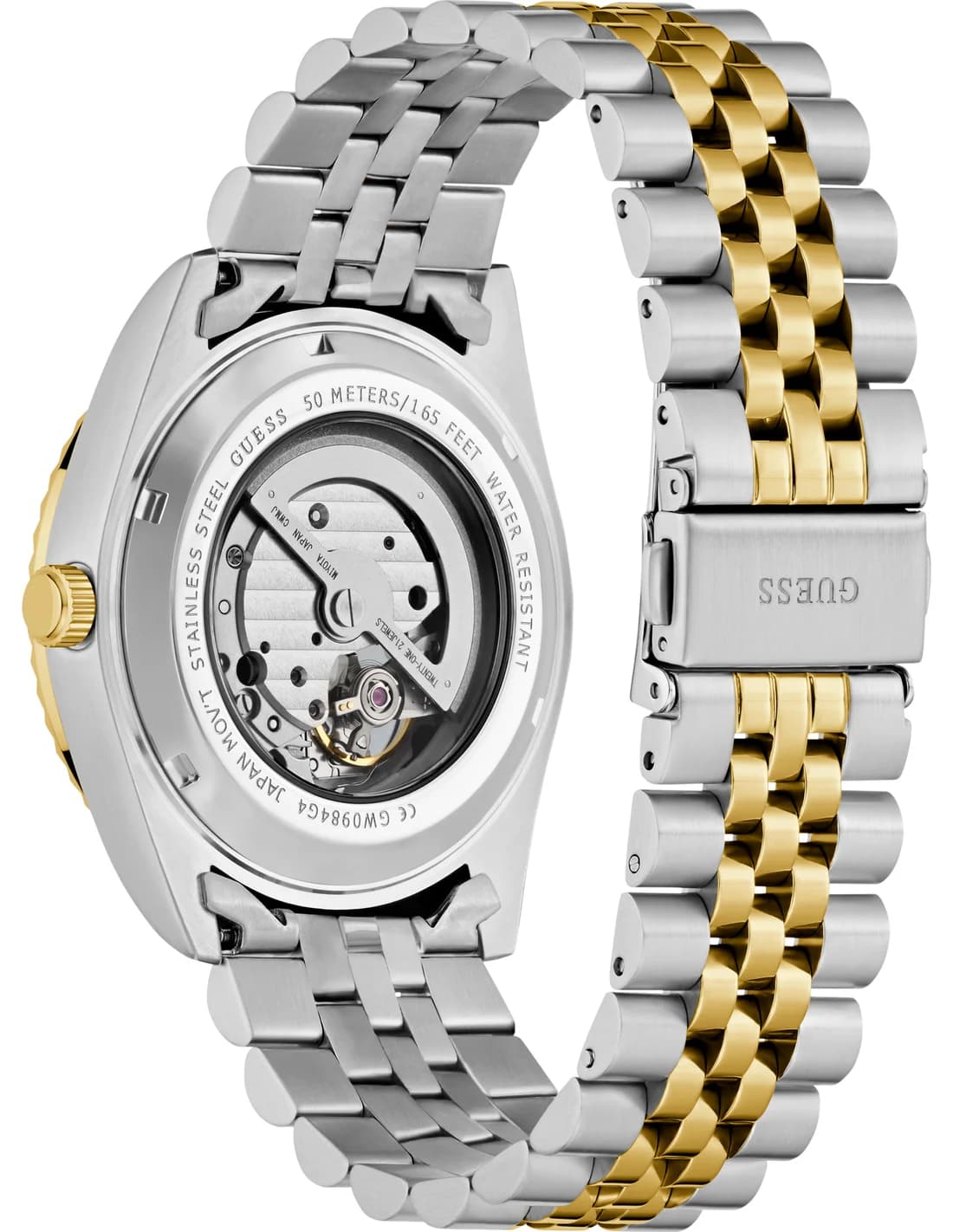 Zoom sur le cadran vert du Guess GW0984G4