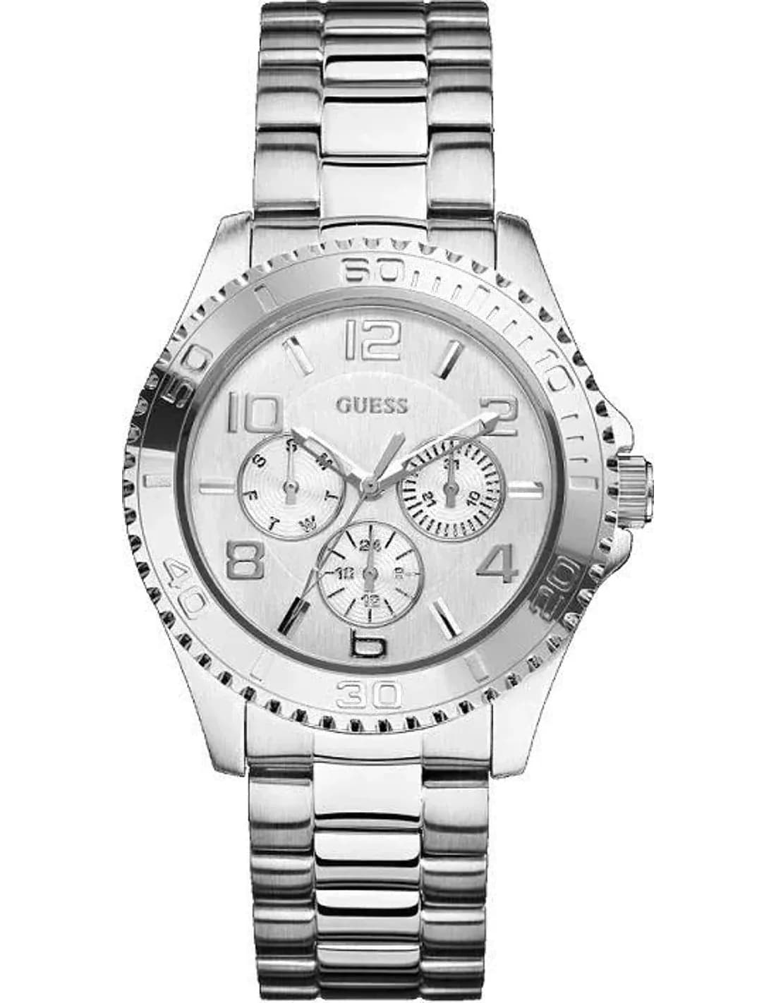 Montre Guess W0231L1 multifonction femme bracelet acier argenté 40 mm
