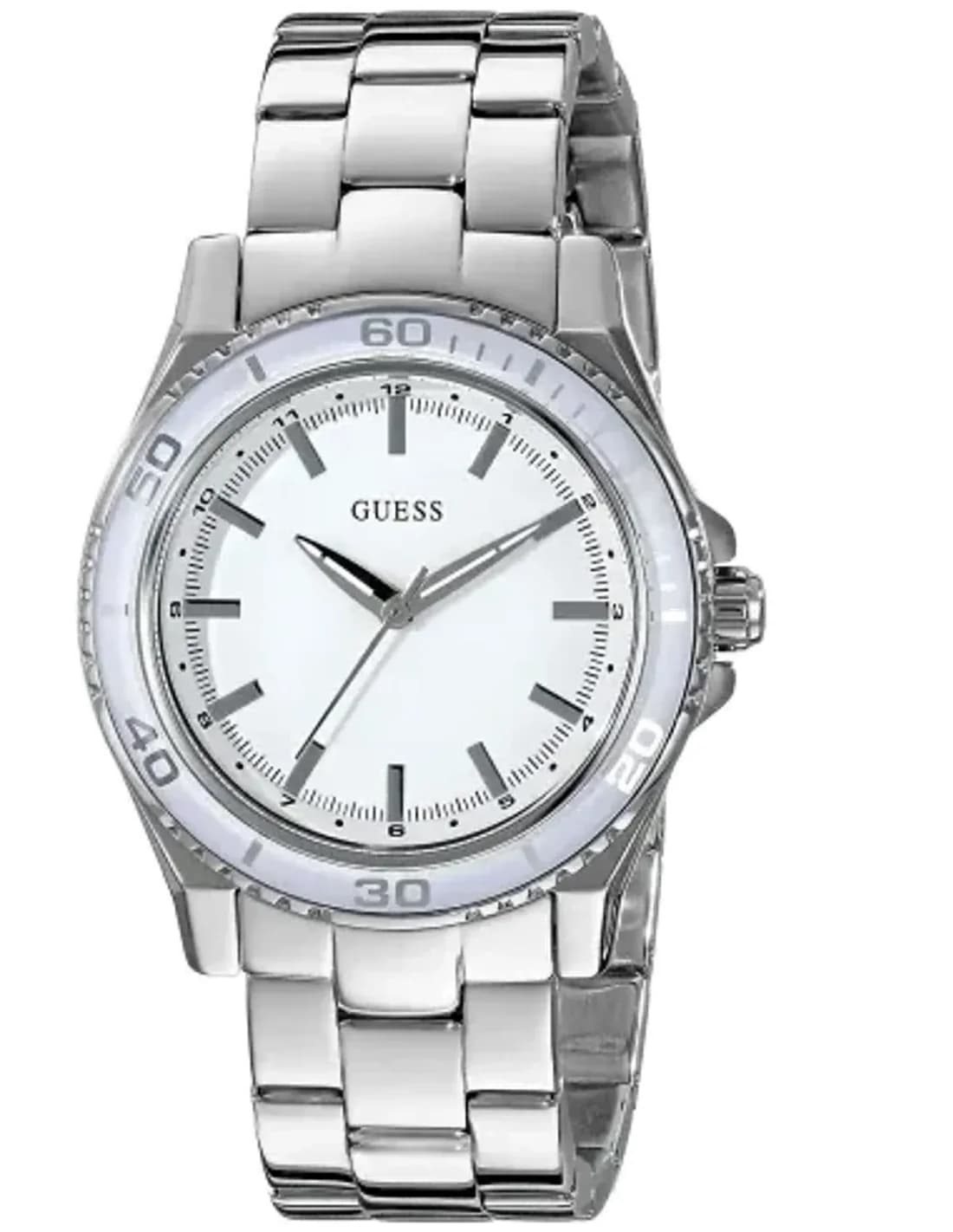 Montre Guess Femme W0557L1 en Acier Argenté à Bracelet Maillons