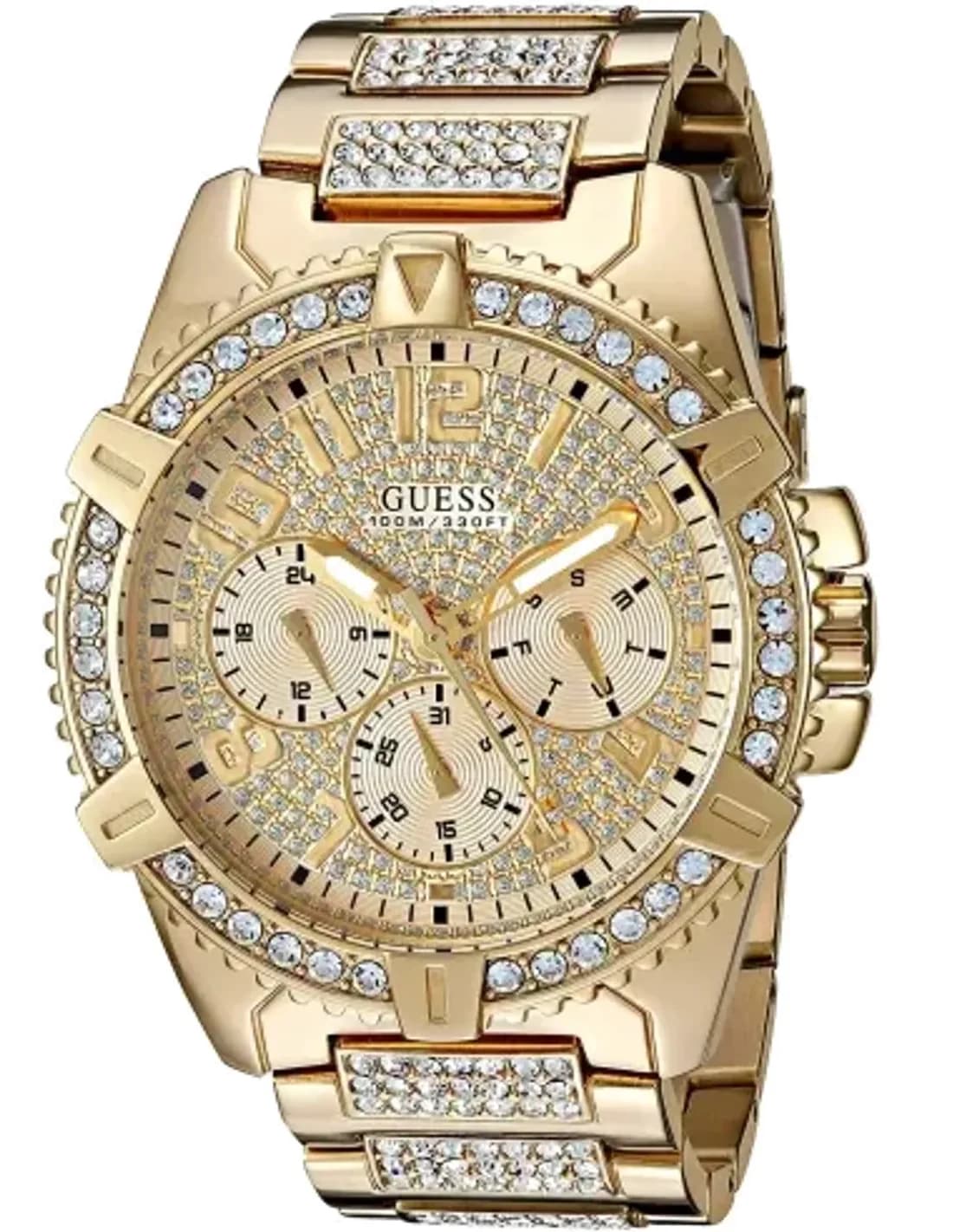 Montre Homme Guess W0799G2 en Acier Doré avec Cristaux Swarovski