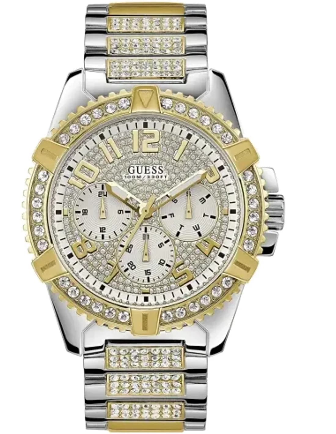 Montre Homme Guess Frontier W0799G4 - Boîtier et bracelet acier argenté et doré