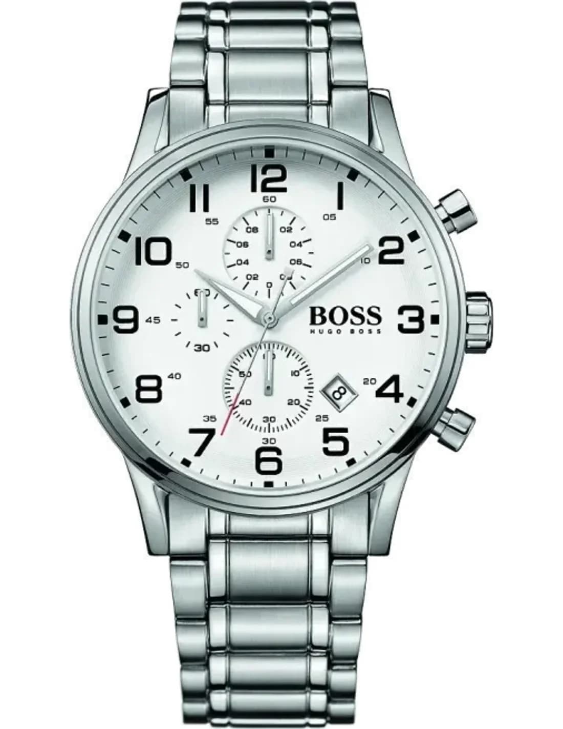 Montre Homme Hugo Boss Sport 1513182 Cadran Blanc Acier Inoxydable