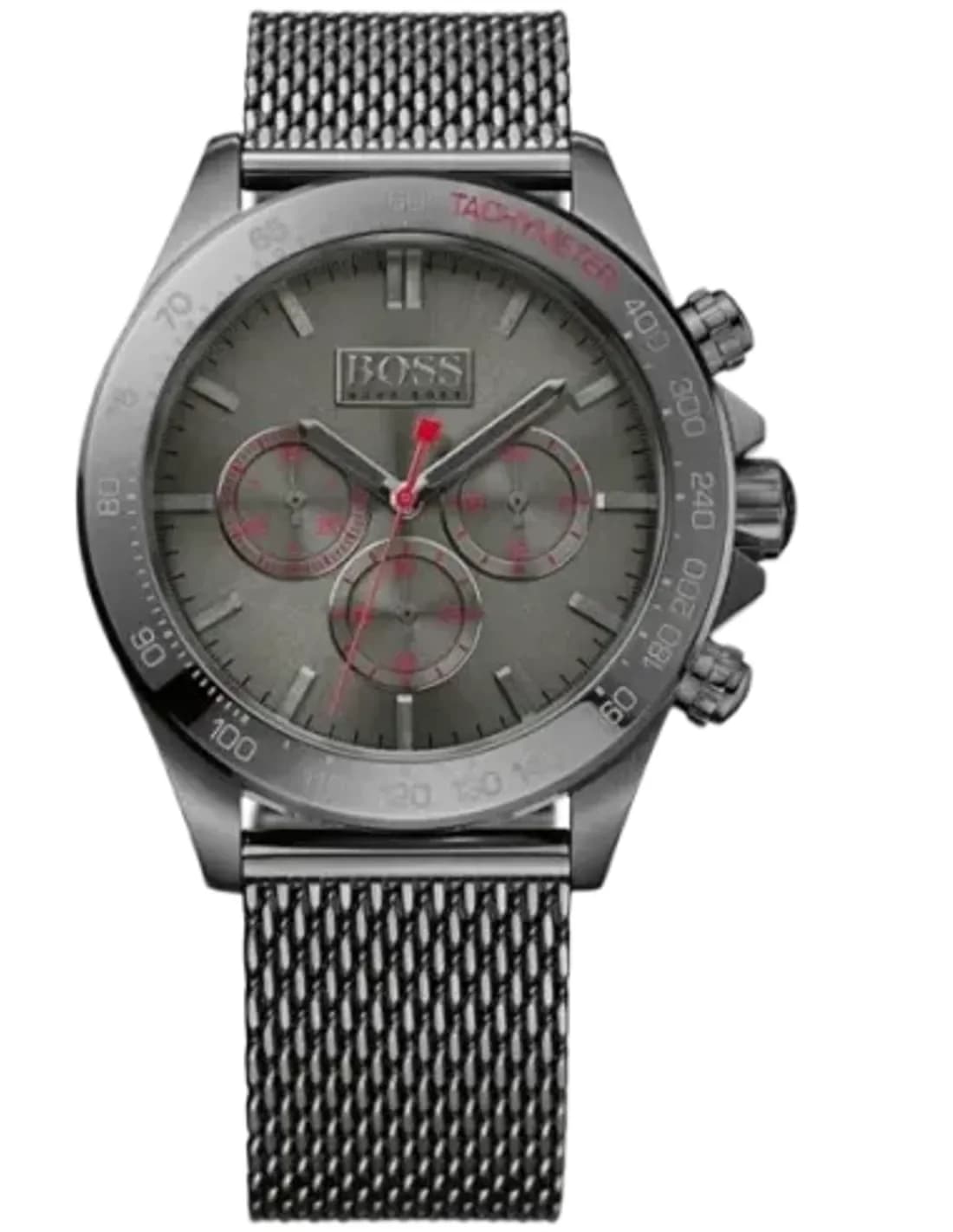 Montre Homme Hugo Boss 1513443 Cadran Gris 44mm maille milanaise Acier