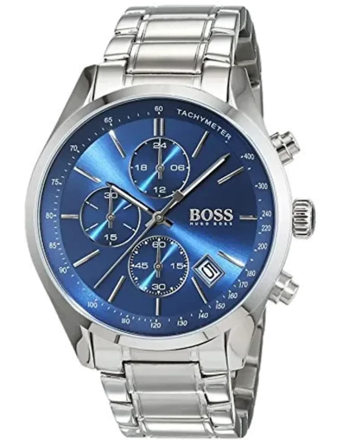 Montre Homme Hugo Boss 1513478 Chronomètre Cadran Bleu Acier