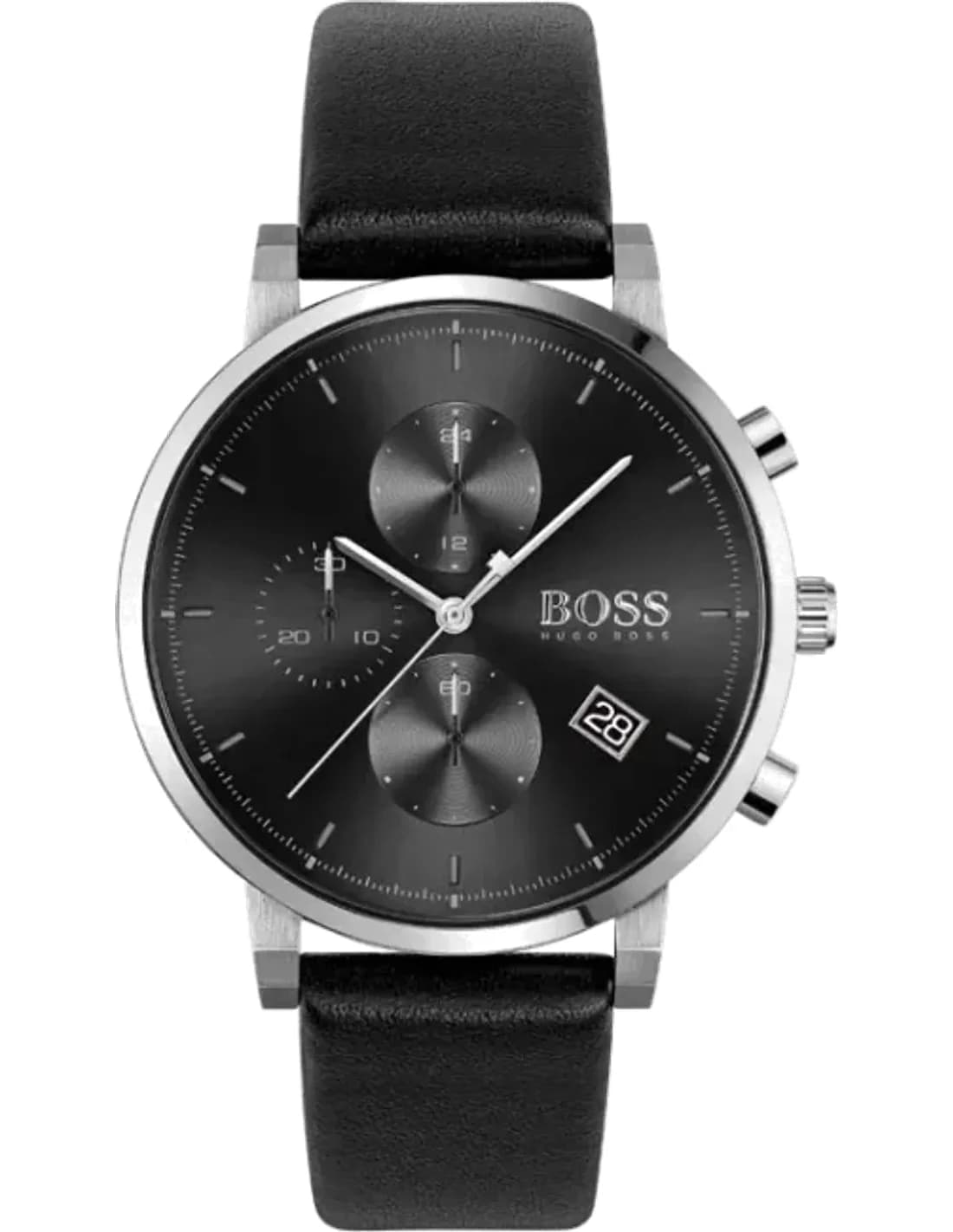 Montre Homme Hugo Boss Integrity 1513777 Cadran Noir Bracelet Cuir