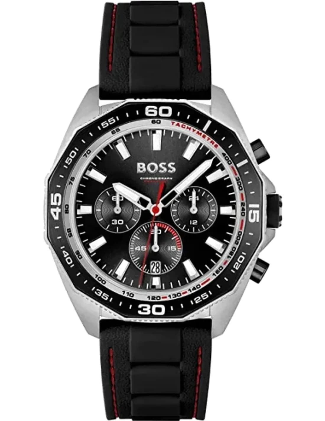Montre Homme Hugo Boss 1513969 Sport - Cadran Noir, Bracelet Silicone Noir