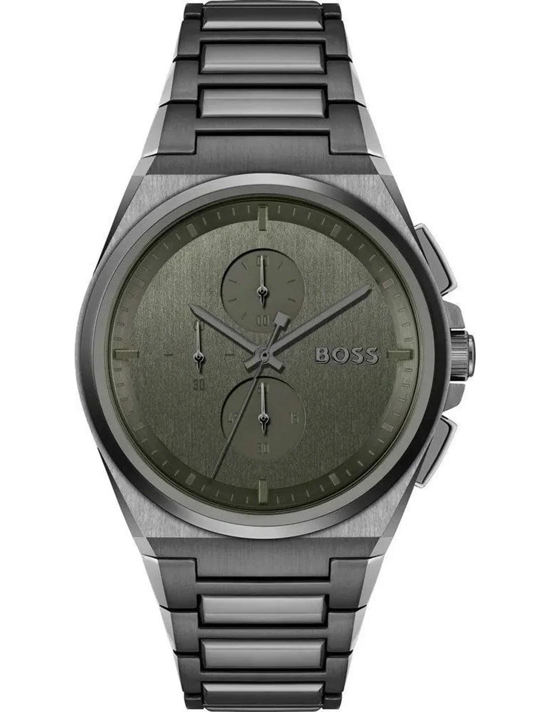Garde-temps Hugo Boss 1514045 pour homme, cadran vert, maillons acier