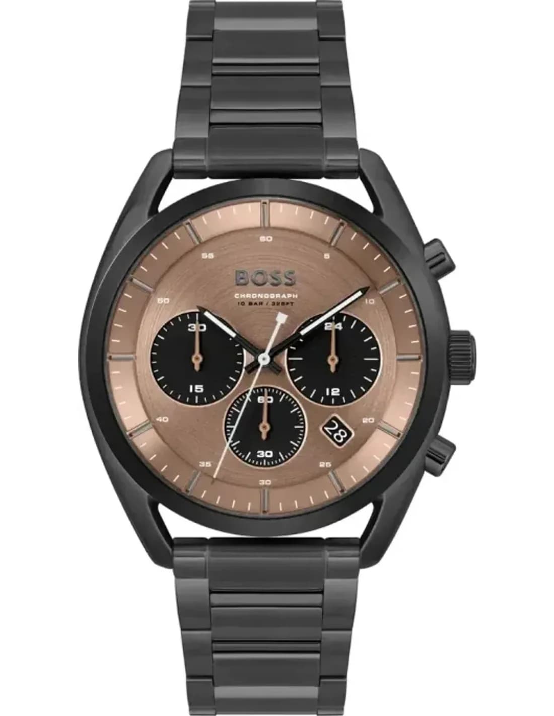 Montre Hugo Boss Homme 1514095 - Boîtier Acier Noir, Cadran Bronze