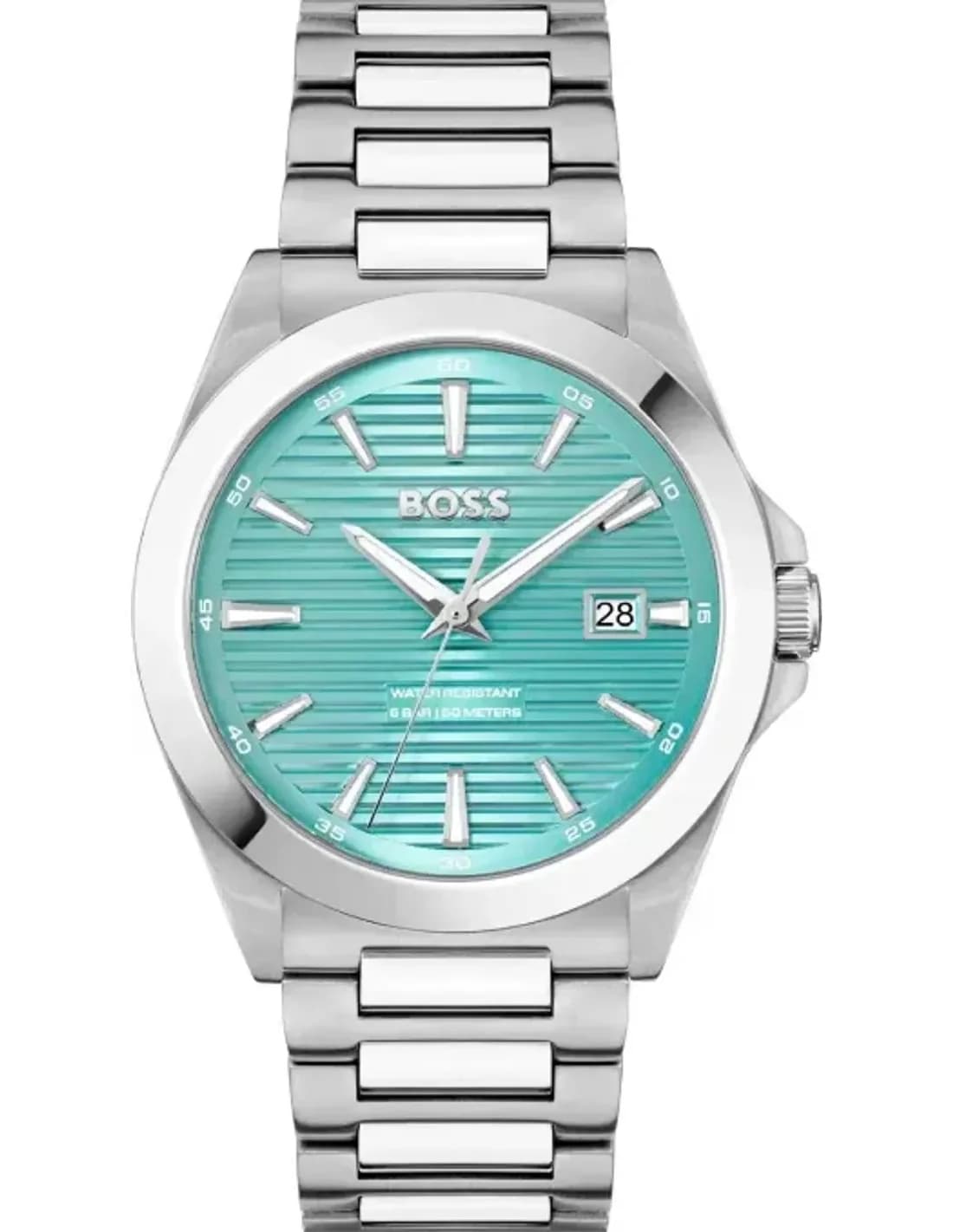 Montre Homme Hugo Boss 1514171 Strike - Cadran Turquoise & Bracelet Acier Argenté