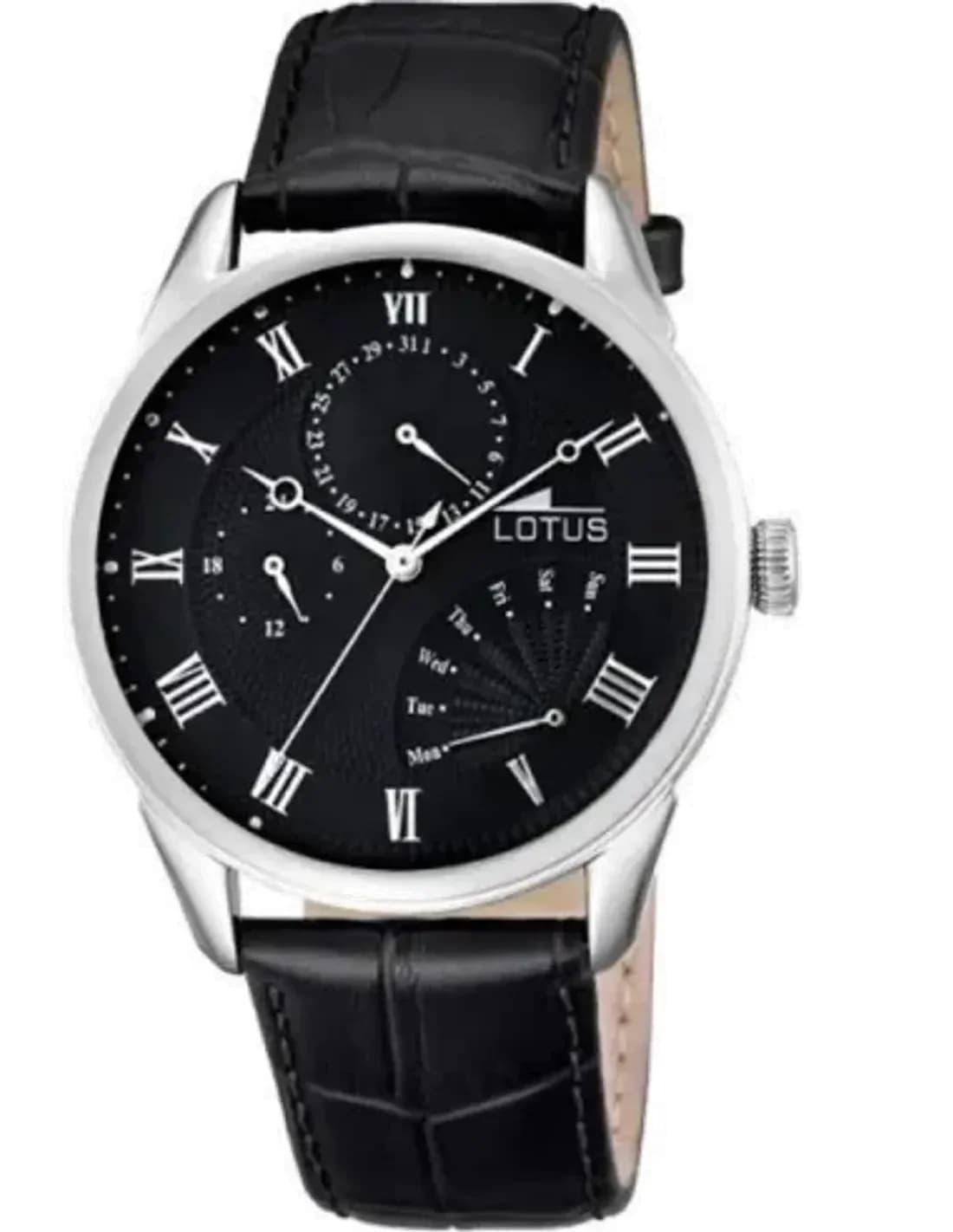 Montre Homme Lotus Trendy L10131/4 Cadran Noir Bracelet Cuir
