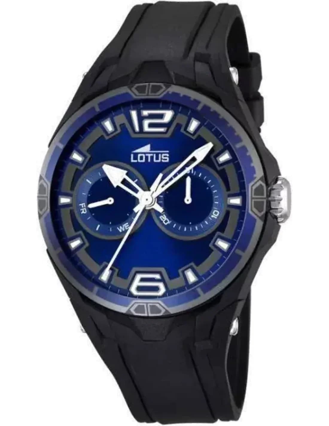 Montre Homme Lotus Sport L18184/1 - Boîtier Noir, Cadran Bleu