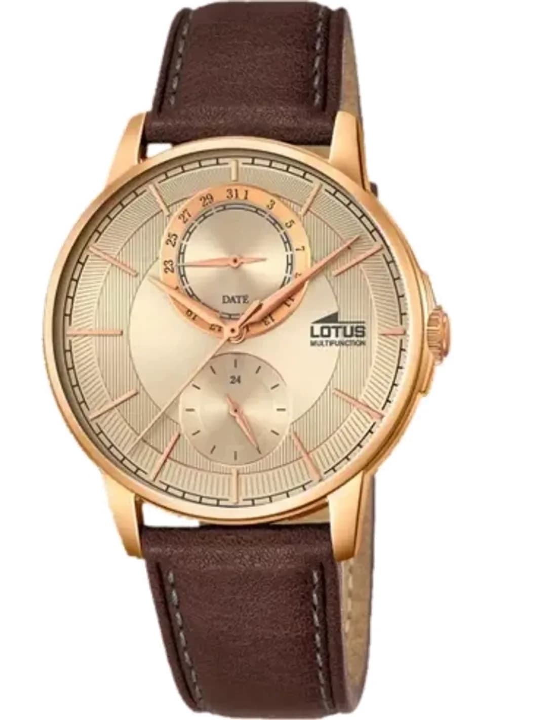 Montre Homme Lotus Multifonction Doré et Marron Réf. L18324/2