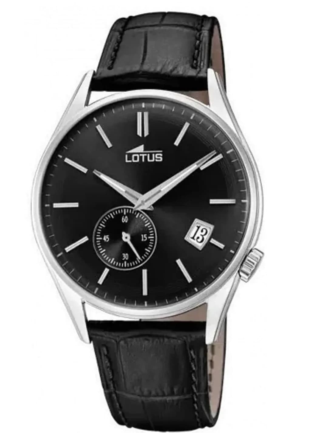 Montre Homme Lotus L18355/3 à Cadran Noir et Bracelet Cuir