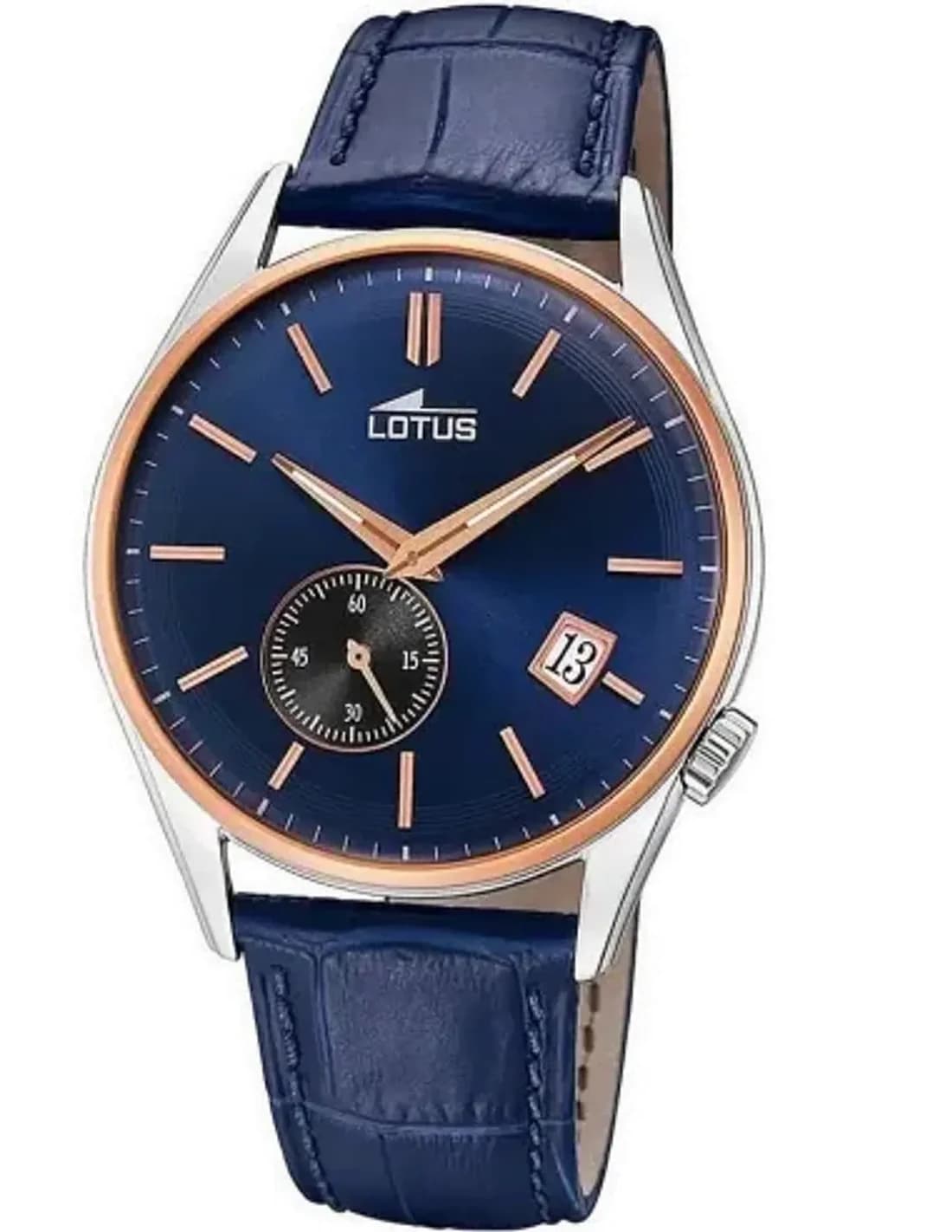 Montre Homme Lotus L18356/2 à Cadran et Bracelet Cuir Bleu