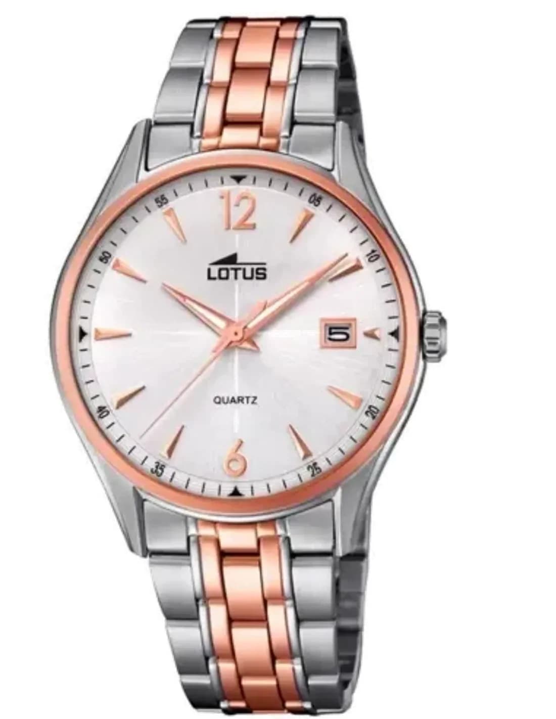 Montre Femme Lotus L18376/2 Cadran Blanc Bracelet Or Rose