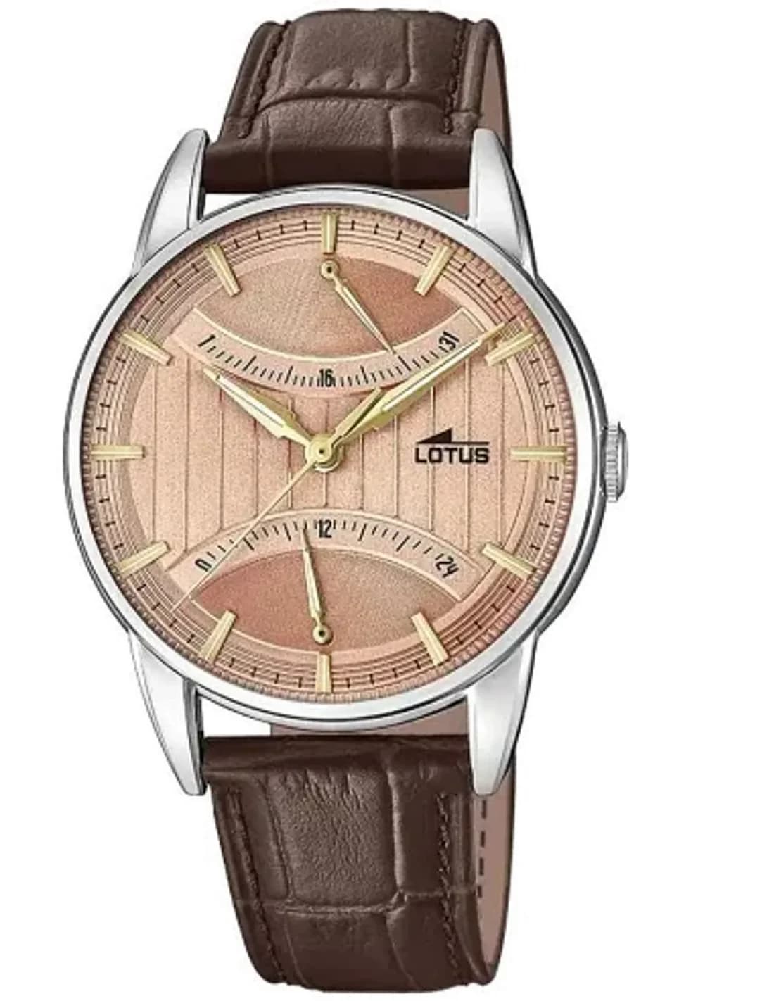 Montre Homme Lotus L18429/2 en acier et cuir marron