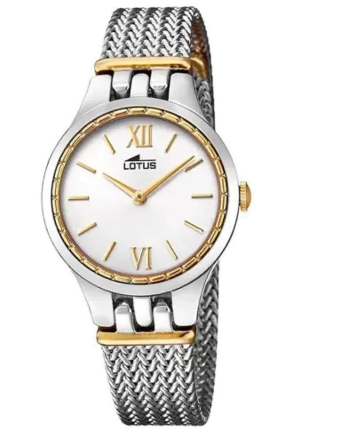 Montre Lotus L18447/1 pour Femme, Cadran Blanc et Bracelet Argent