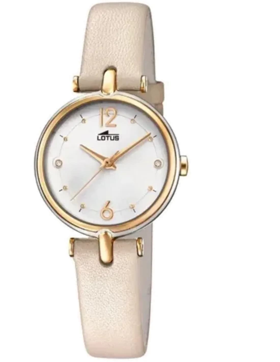 Montre Femme Lotus Bliss L18459/1 en acier et cuir beige