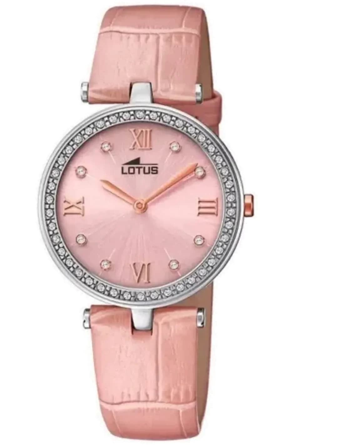 Montre Lotus pour Femme L18462/3 - Cadran Fuchsia, Bracelet Cuir Rose