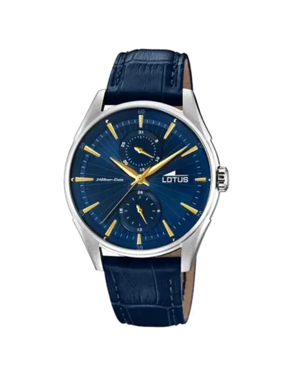 Montre Homme Lotus Chronographe L18523/3 en Cuir, Cadran et Bracelet Bleu