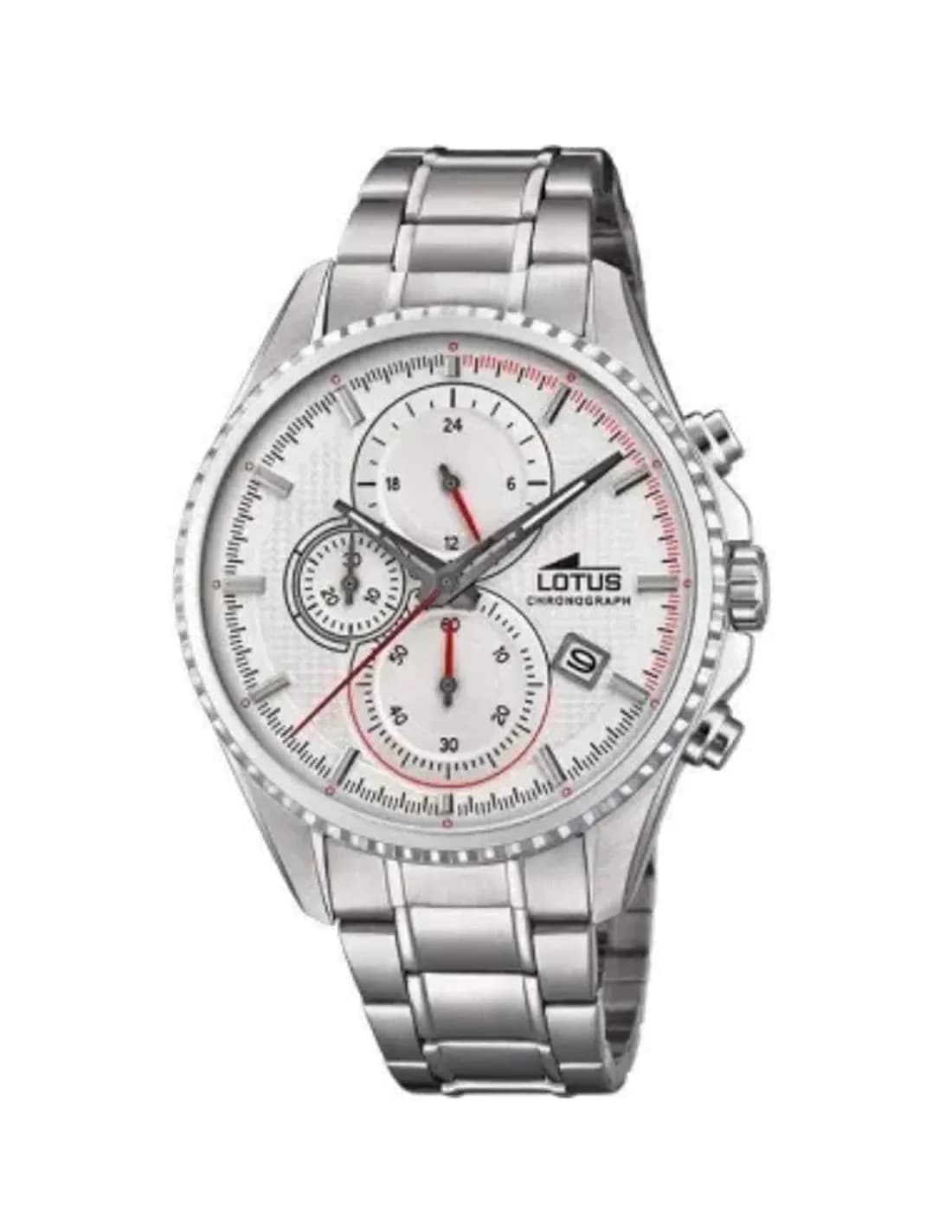 Montre Homme Lotus L18526/1 en acier argenté, chronographe