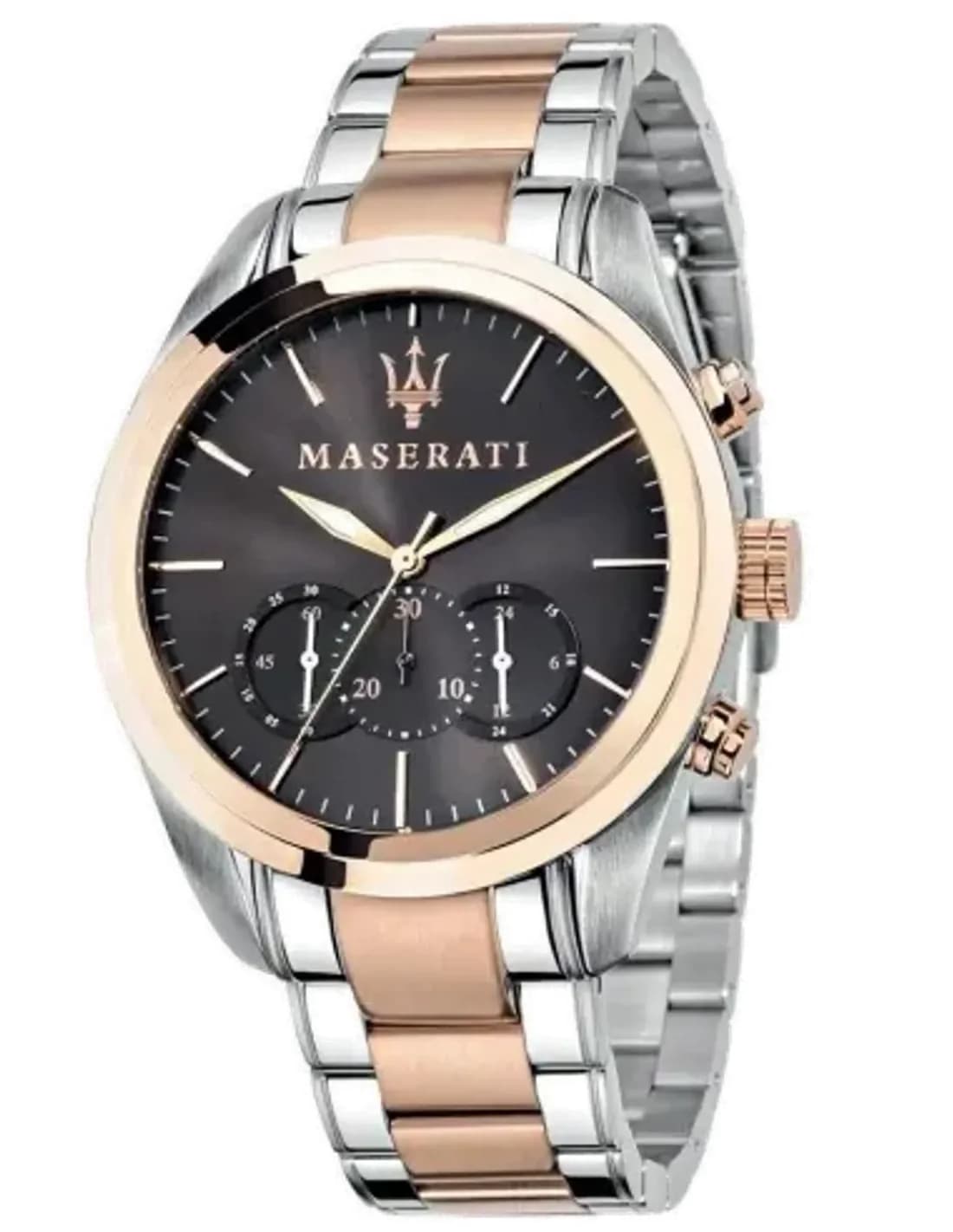 Maserati Traguardo R8873612003 - Montre Homme Sport Acier Bicolore Or Rose et Argent