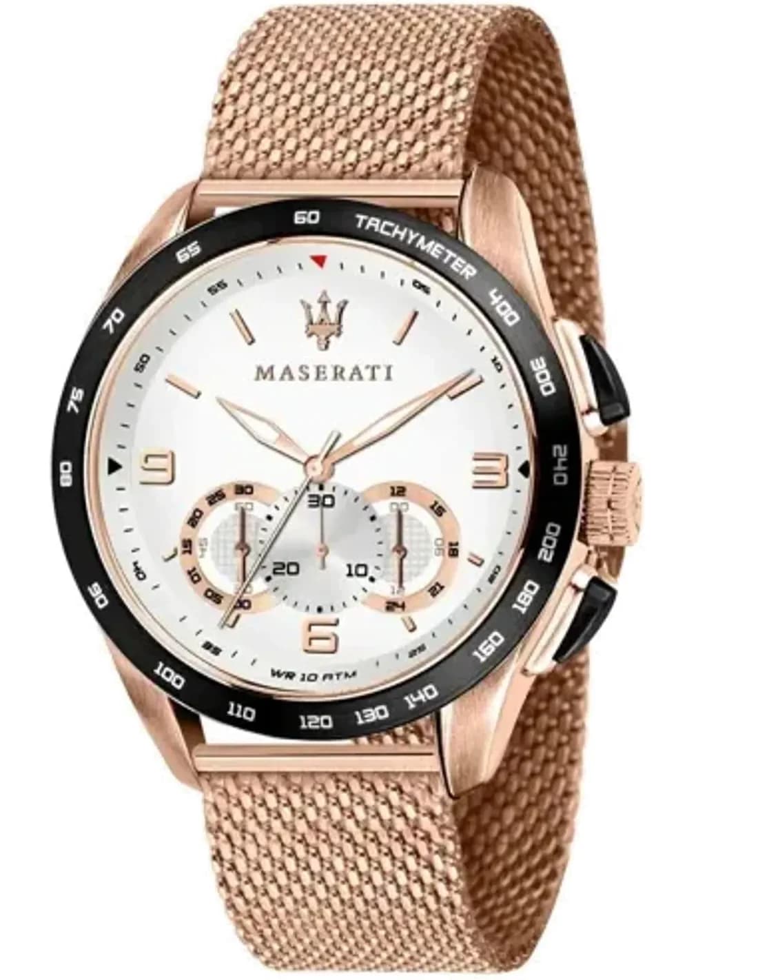 Montre Homme Maserati Traguardo R8873612011 - Boîtier et Bracelet maille milanaise Or Rose