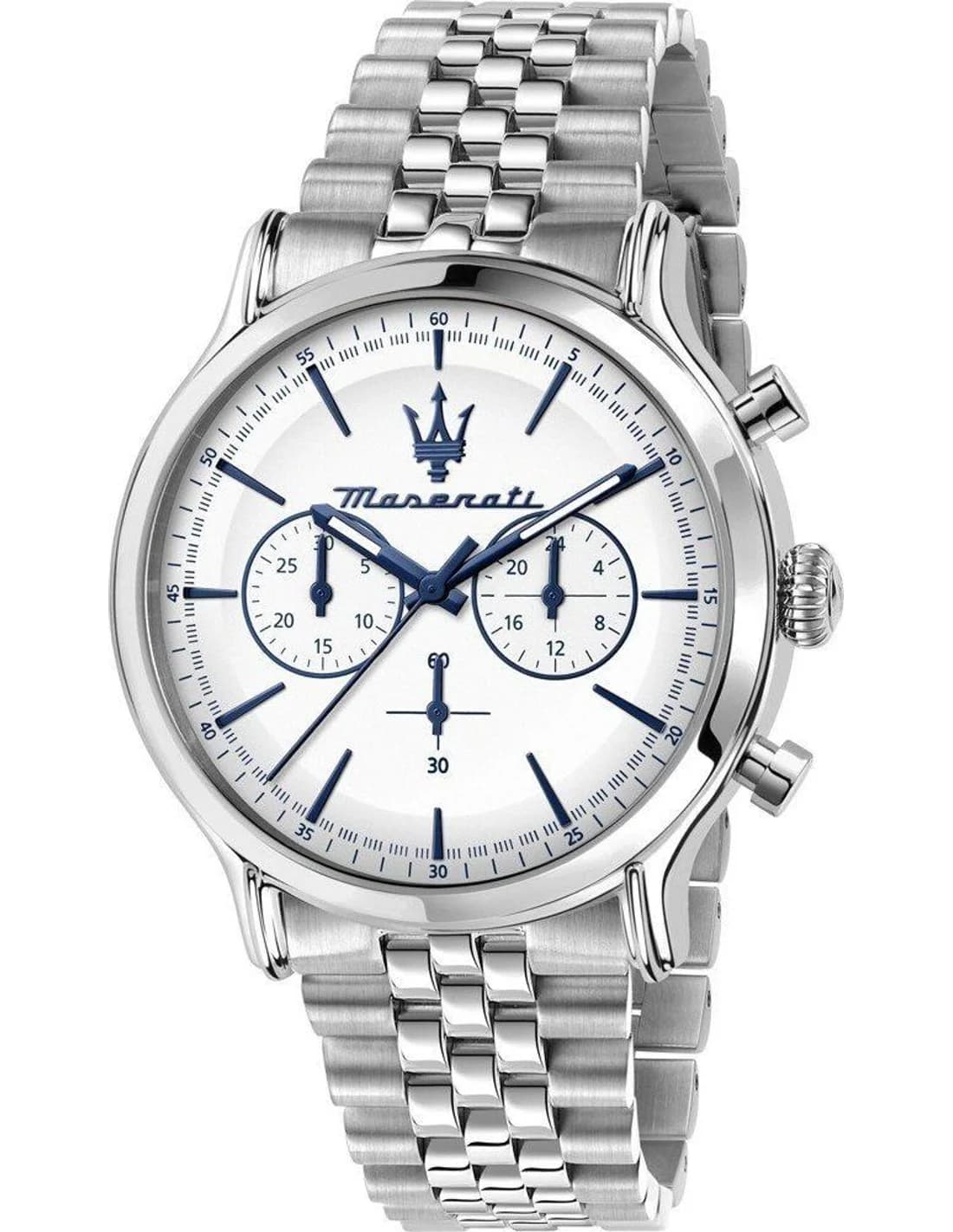 Montre Maserati Epoca R8873618034 homme argentée, acier inoxydable 42mm, quartz 10 ATM