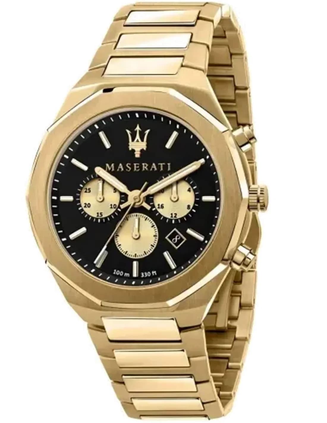 Montre Maserati Stile R8873642001 homme acier doré 45mm