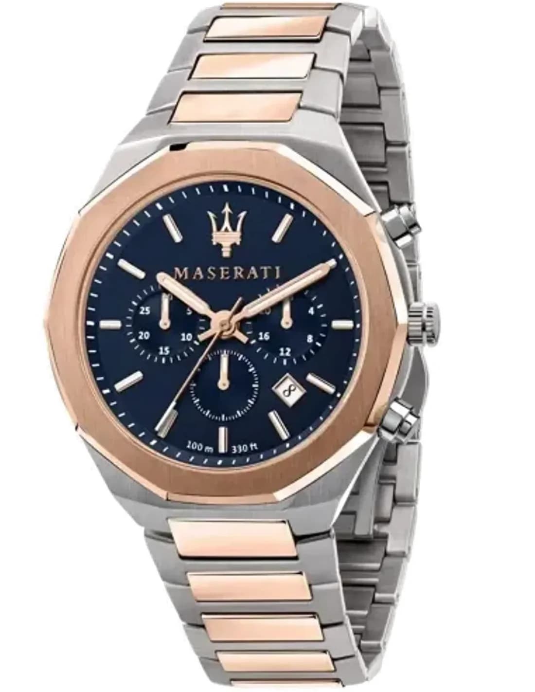 Montre Homme Maserati Stile R8873642002 en acier bleu et or
