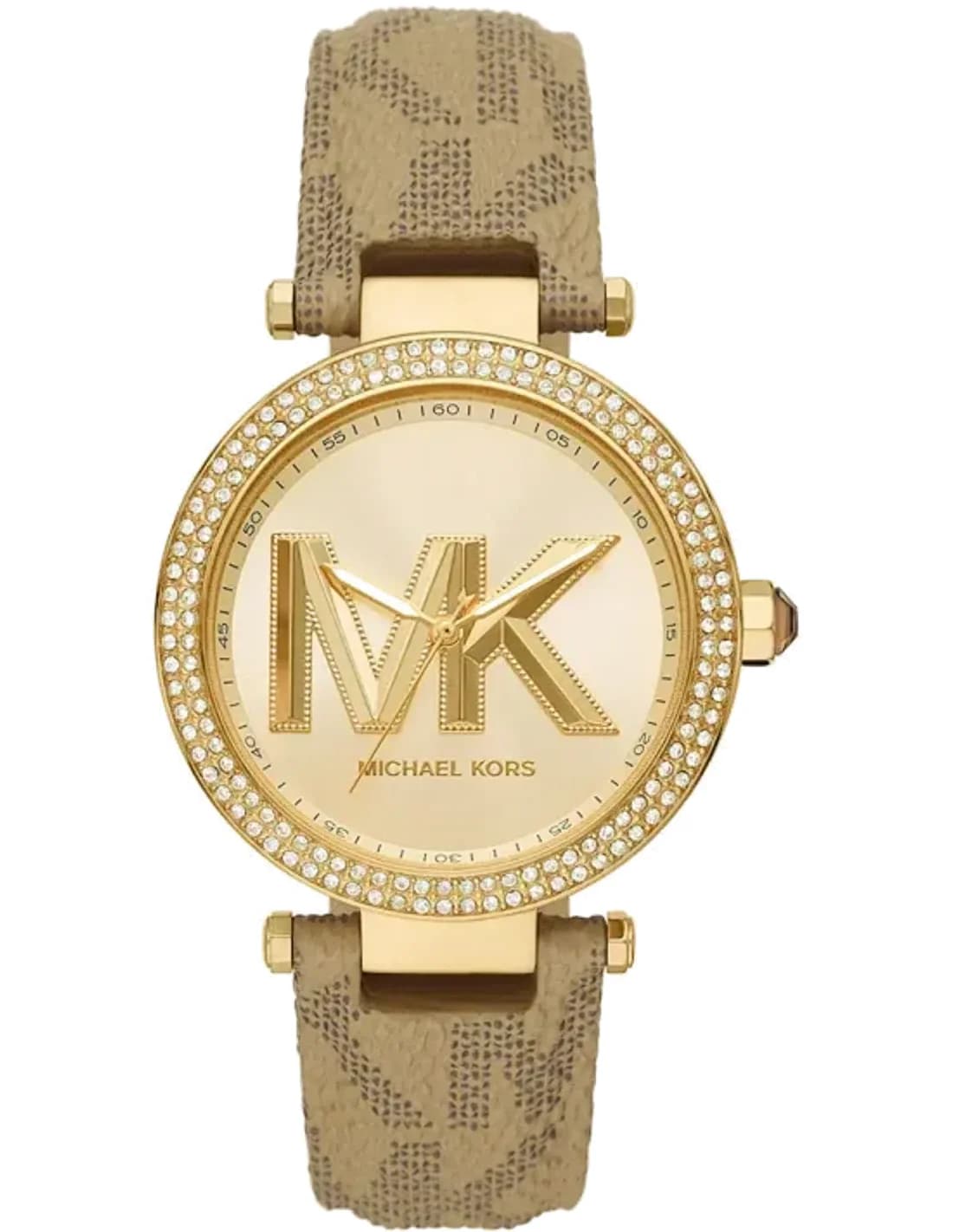Montre Michael Kors Parker MK2973 pour Femme - Cadran doré, Bracelet cuir marron
