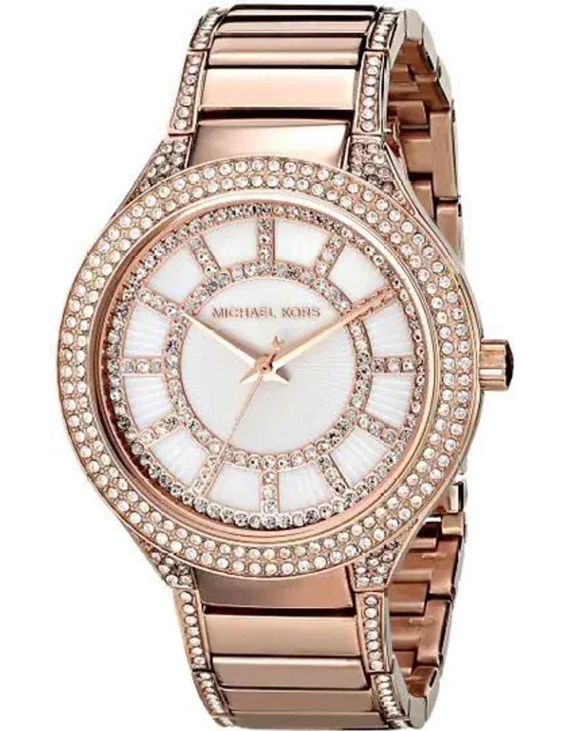 Montre Femme Michael Kors Kerry MK3313 en Acier Doré Rose à Maillons Rectangulaires