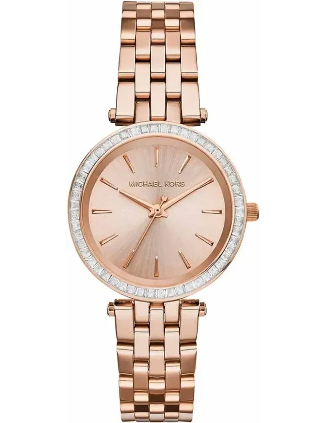 Montre Michael Kors Mini Darci MK3366 Acier or rose ornée de brillants