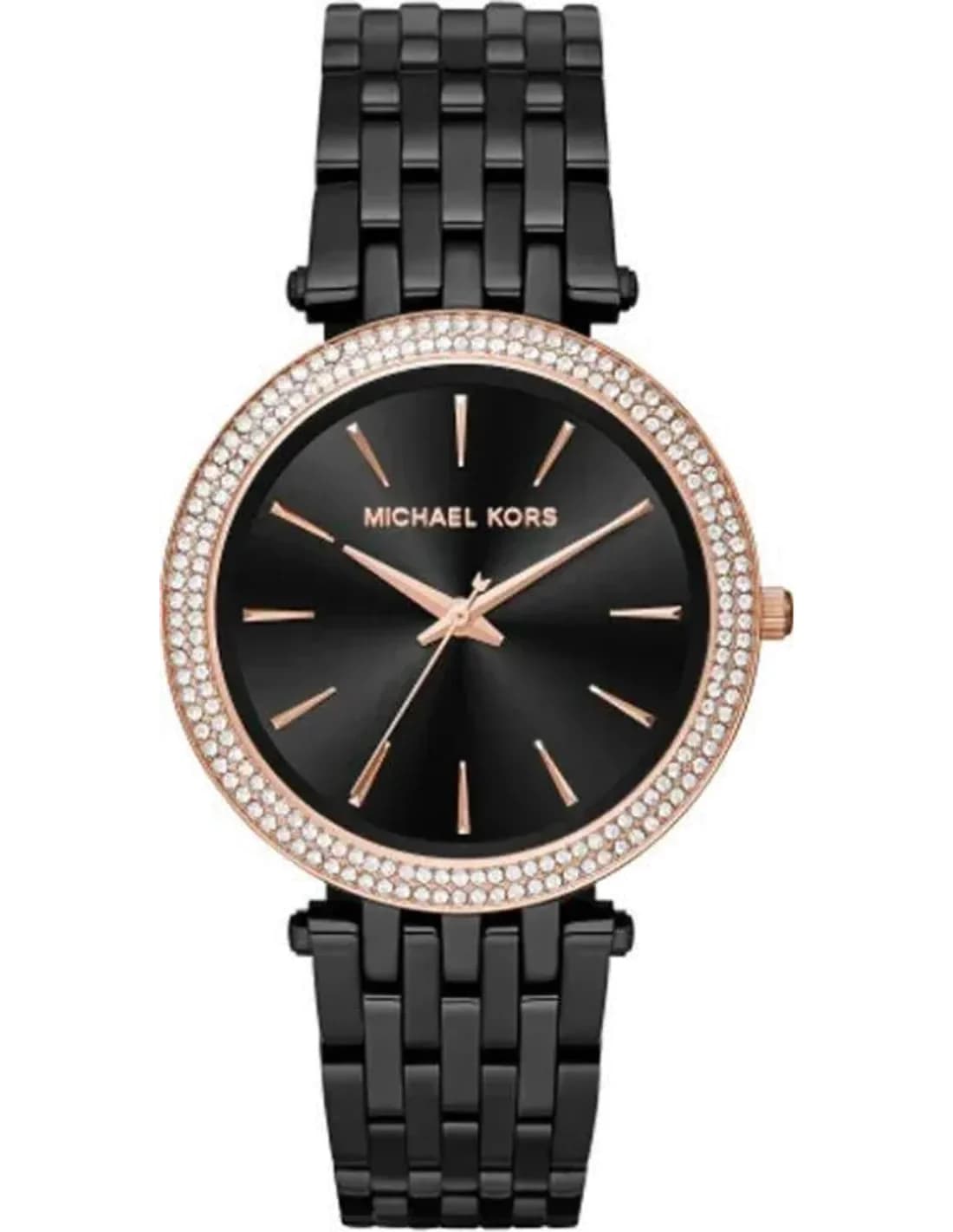 Montre Femme Michael Kors Darci MK3407 en Acier Noir et Or Rose