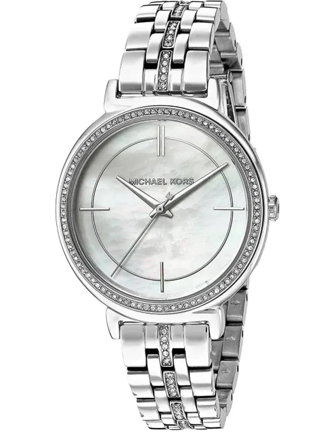 Montre-bracelet Michael Kors Cinthia MK3641 pour Femme, Cadran Nacré et Bracelet Acier Argent