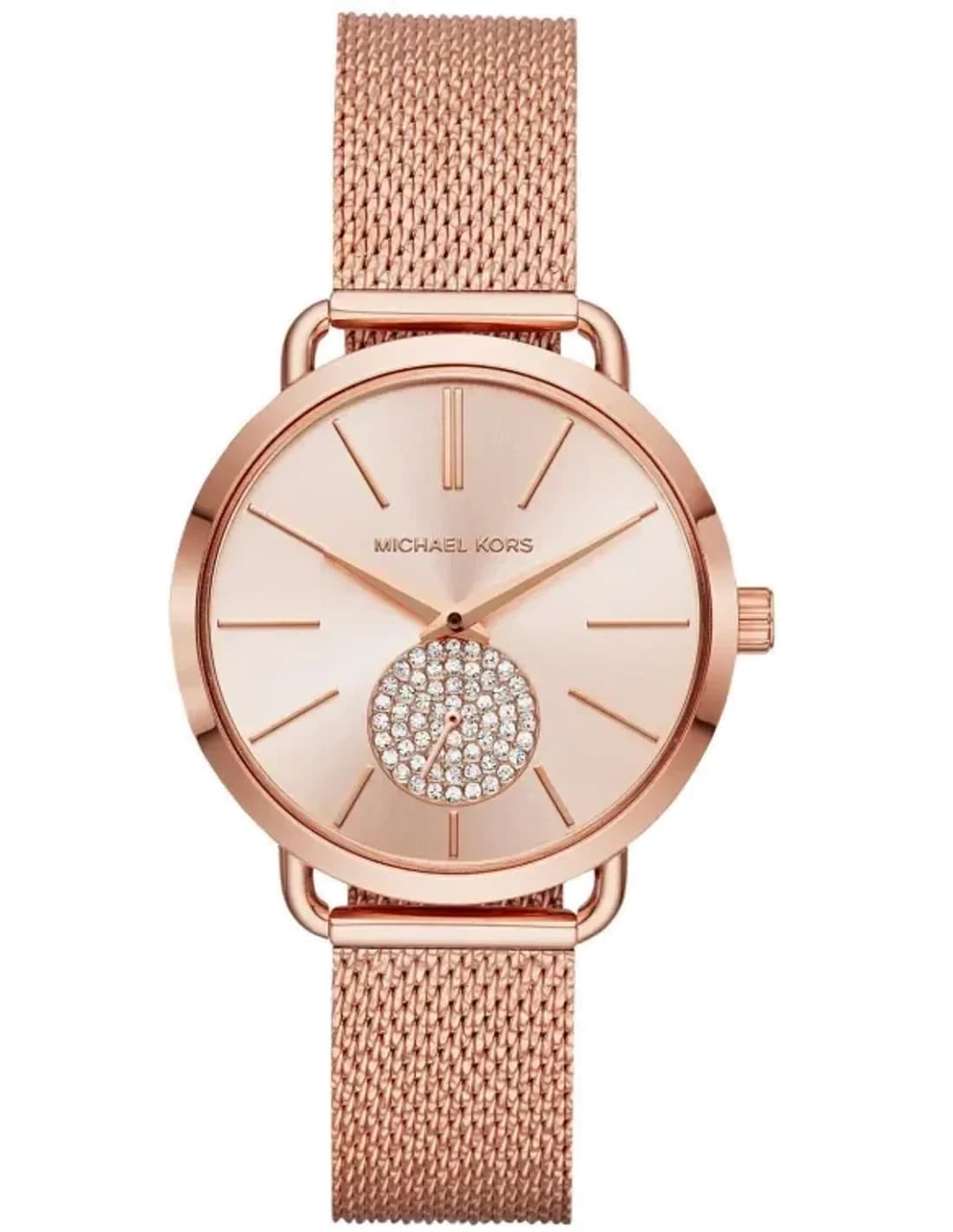 Montre Michael Kors MK3845 pour Femme en Acier Or Rose avec maille milanaise