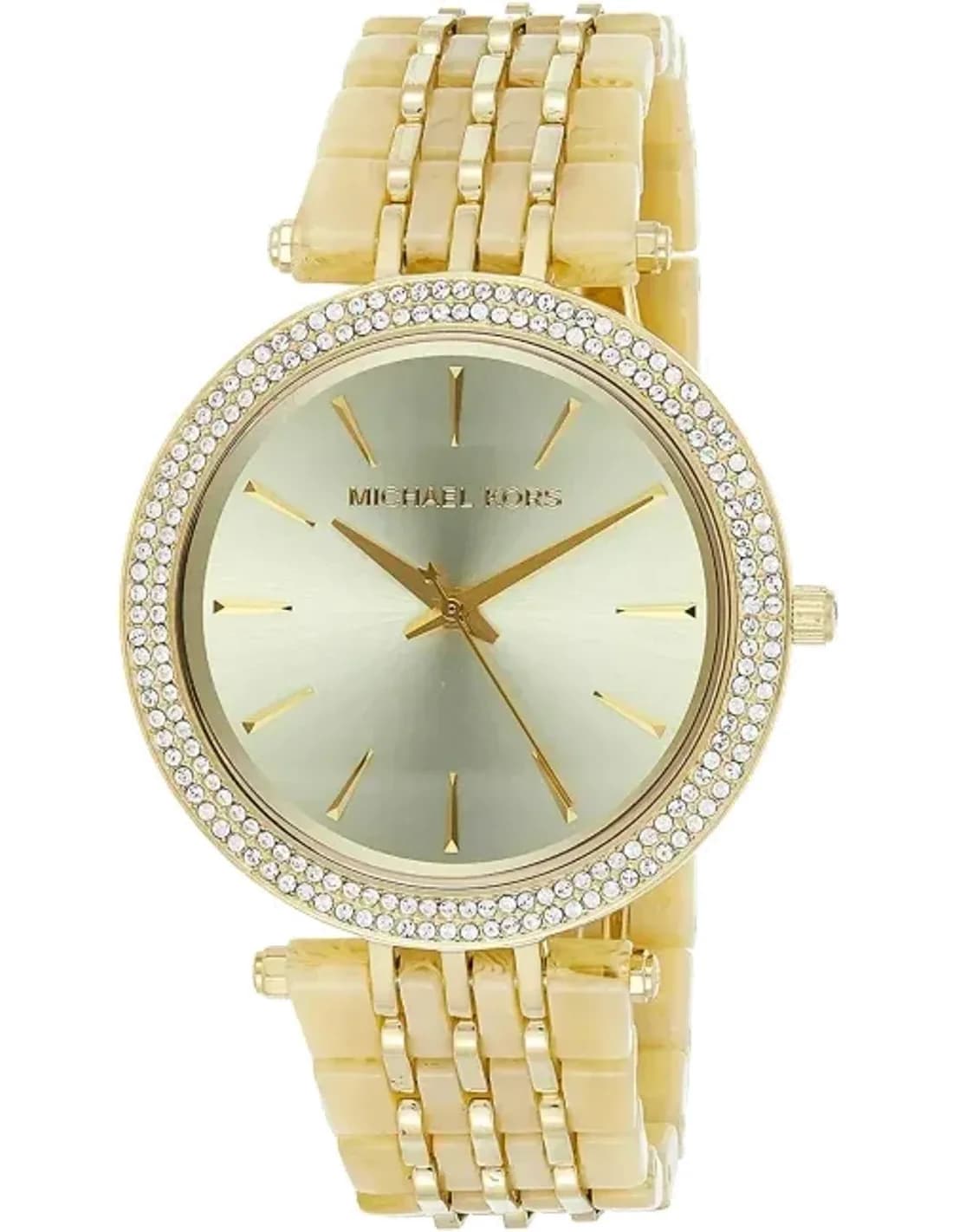 Montre Michael Kors Darci MK4325 Femme, Cadran et Bracelet Or, Bi-matière Acétate et Acier