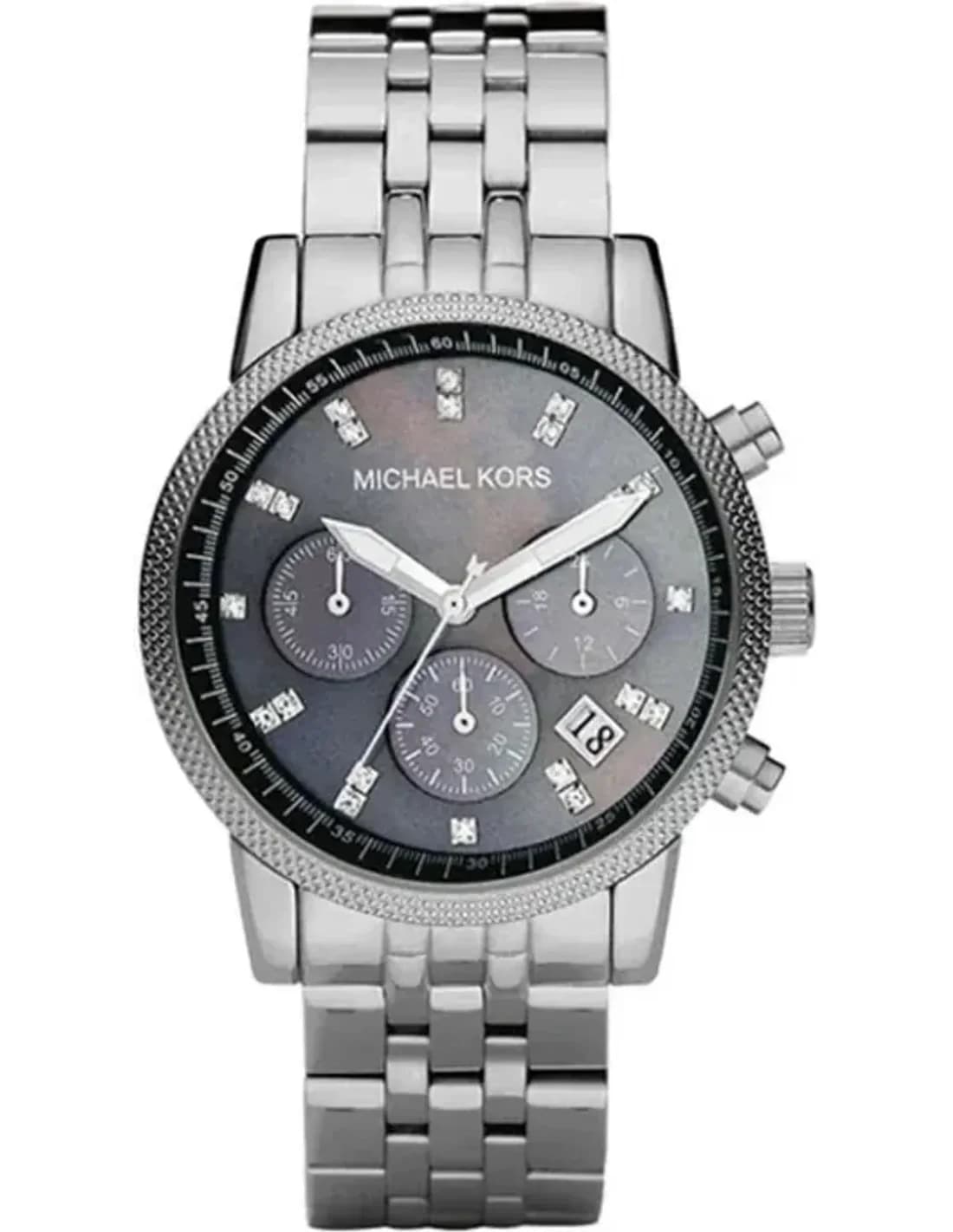 Montre Femme Michael Kors MK5021 Ritz Acier Argenté, Cadran Nacre Bleu
