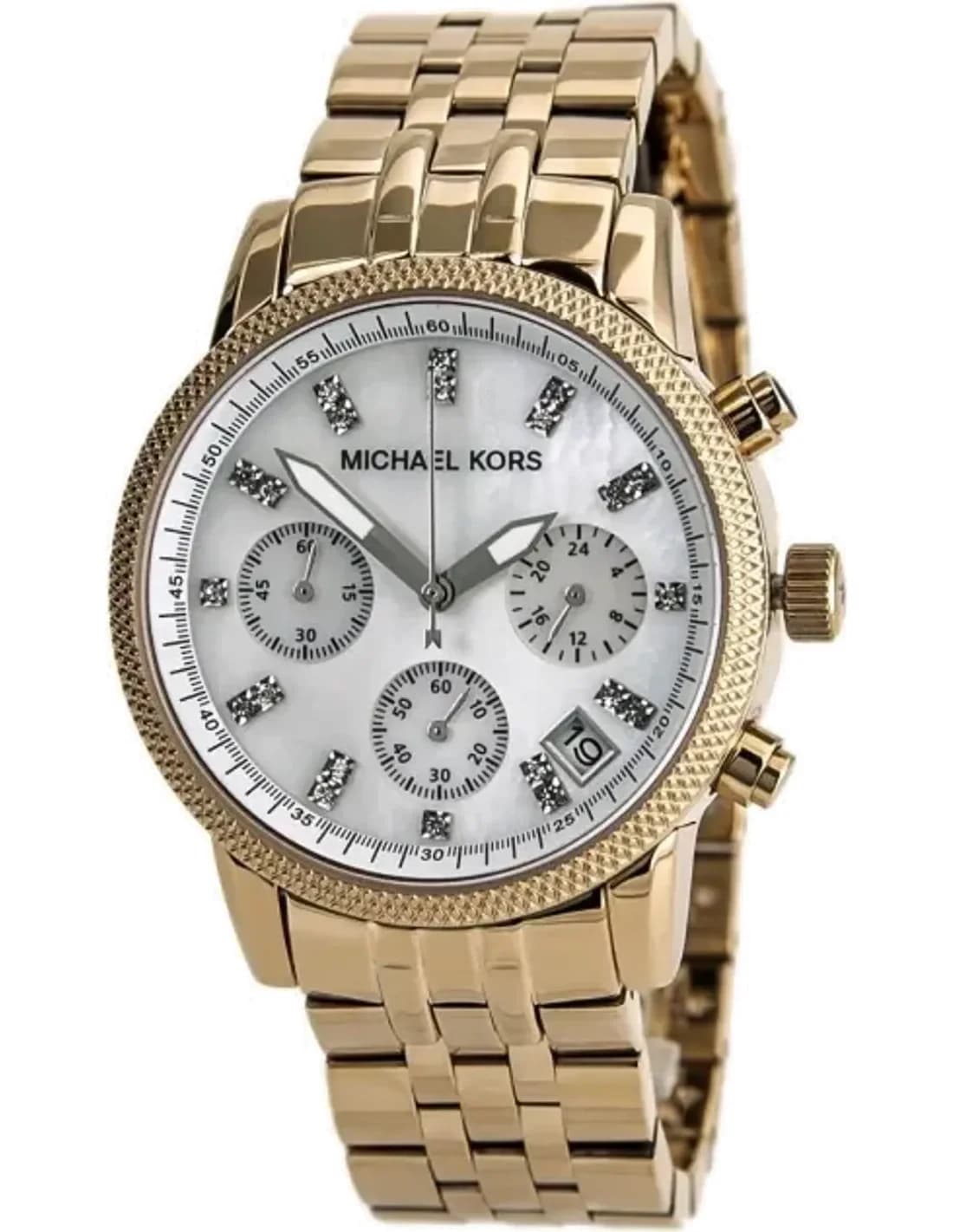 Montre Femme Michael Kors MK5026 - Cadran Blanc, Bracelet Acier Inoxydable Or Rose