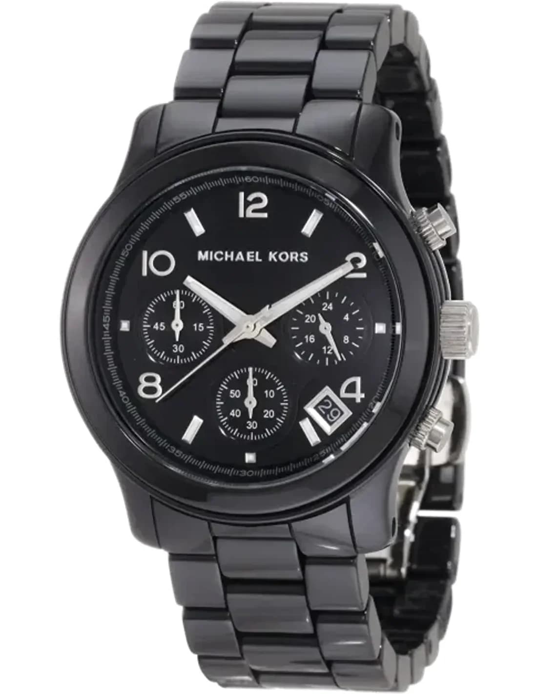 Montre Femme Michael Kors Runway MK5162 en céramique et acier noir